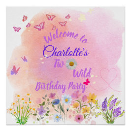 Póster Signo de bienvenida "Dos salvajes" de segundo cump