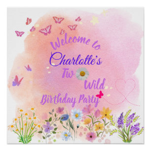 Póster Signo de bienvenida "Dos salvajes" de segundo cump