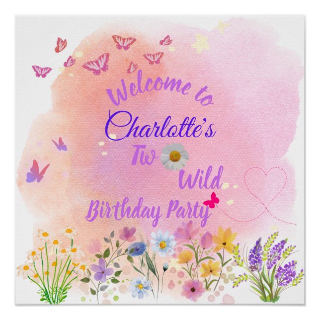 Póster Signo de bienvenida "Dos salvajes" de segundo cump (Anverso)