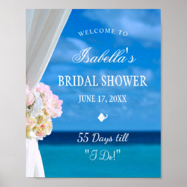 Póster Signo de bienvenida | Ducha de novias de verano en