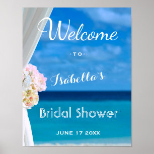 Póster Signo de bienvenida   Ducha de novias de verano en