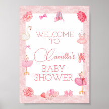 Signo de bienvenida editable de Ballerina Fiesta