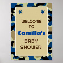 Signo de bienvenida editable del Fiesta de Camo Az