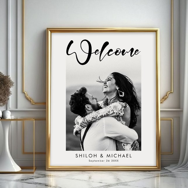 Póster Signo de bienvenida elegante de Boda de escritura  (Subido por el creador)