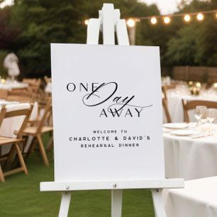 Póster Signo de bienvenida elegante de la cena de ensayo