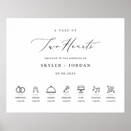 Póster Signo de bienvenida elegante y moderno con cronolo