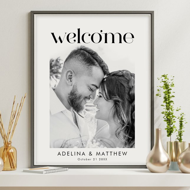 Póster Signo de bienvenida elegante y moderno de fotograf (Subido por el creador)