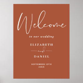 Póster Signo de bienvenida elegante y moderno de Terracot