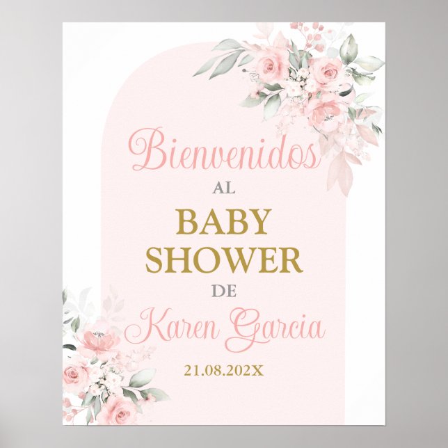 Póster Signo de bienvenida español del Chica de Baby Show (Frente)