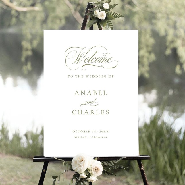 Póster Signo de bienvenida mínimo de caligrafía de guión  (Subido por el creador)