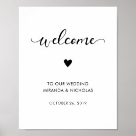 Póster Signo de bienvenida monocromo boda | POSTER BODA