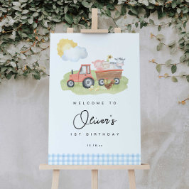 Póster Signo de bienvenida para animales de granja