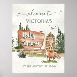 Póster Signo de bienvenida para bebé del Parque Nacional 