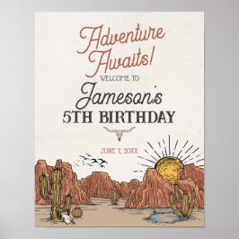 Póster Signo de bienvenida para la fiesta de cumpleaños d