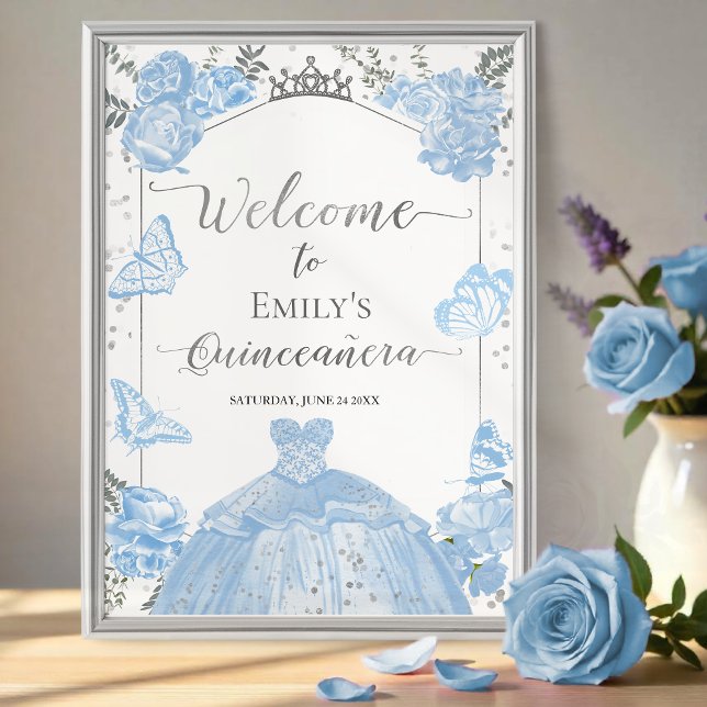 Póster Signo de bienvenida Quinceanera Duste Blue Vress F (Subido por el creador)