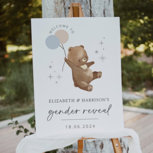 Póster Signo de bienvenida revelado de los globos de oso  (Subido por el creador)