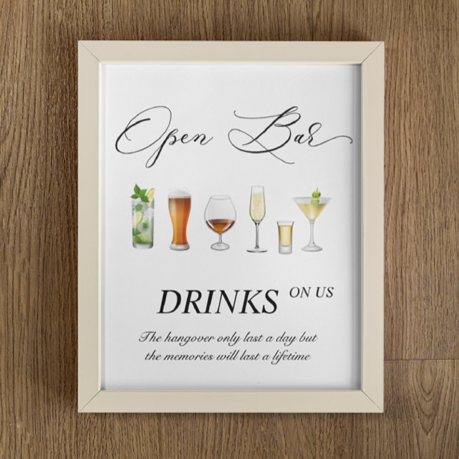 Póster Signo de boda de barra abierta 8x10 (Subido por el creador)