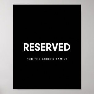 Póster signo de boda personalizado reservado minimalista
