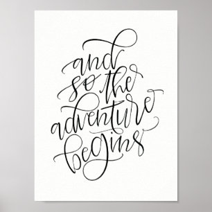 Póster Signo de boda - y así comienza la aventura