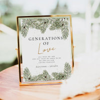 Signo de Bodas festivos de Pine Generaciones de am