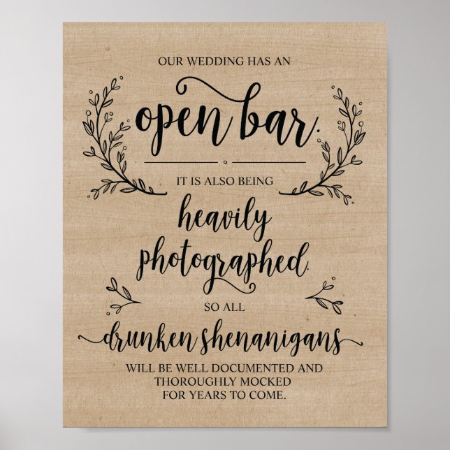 Póster Signo de borrachín del Boda de rusia Vines (Frente)