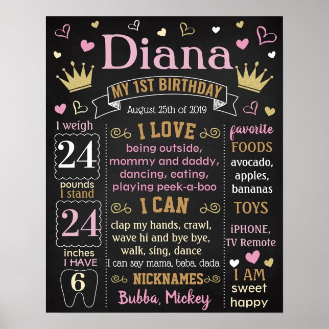 Póster signo de cumpleaños (Frente)