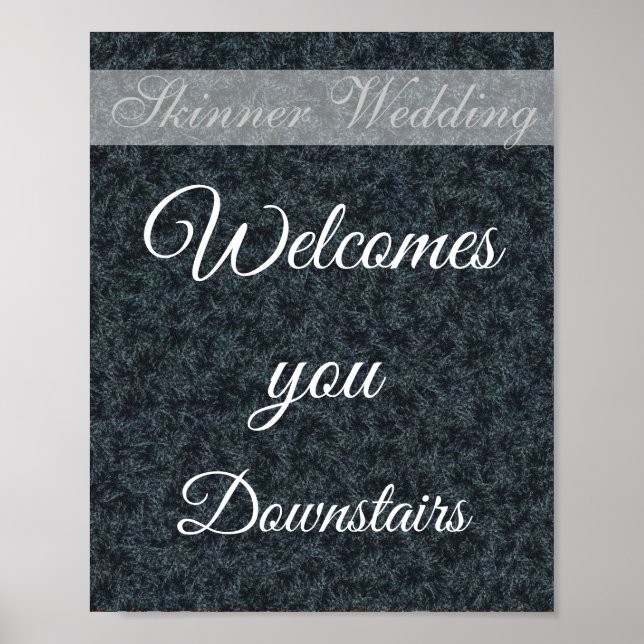 Póster Signo de dirección Boda personalizado (Frente)