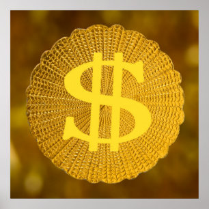 Póster signo de dólar