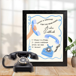 Póster Signo de doodle de mensajes de guion de agenda de 