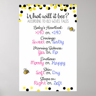 Póster Signo de ducha de bebé neutro