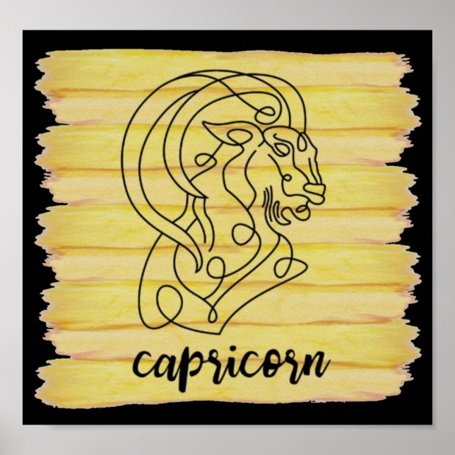 Póster Signo de estrella de capricornio (Frente)