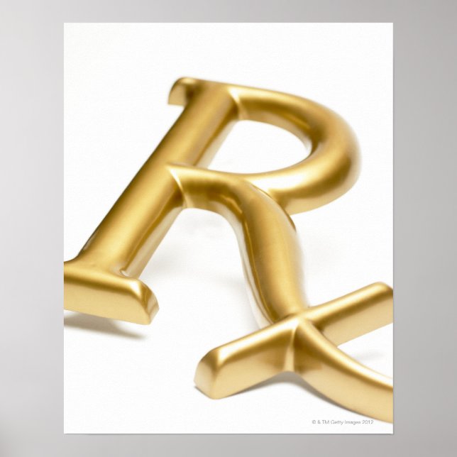 Póster Signo de fármaco Rx (Frente)