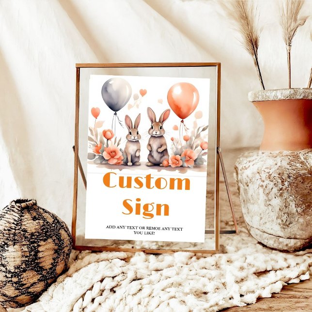 Póster Signo de fiesta personalizado Baby Shower Easter B (Subido por el creador)