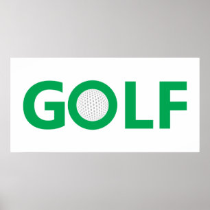 Póster Signo de golf