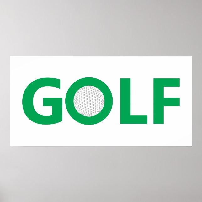Póster Signo de golf (Frente)