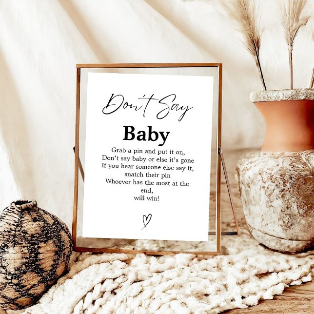 Póster Signo de guión moderno no decir juego de Baby Show (Subido por el creador)