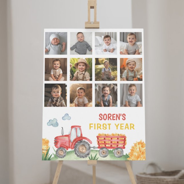 Póster Signo de hito fotográfico de primer año de cumplea (Subido por el creador)