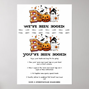 Póster Signo de juego de boom de Halloween