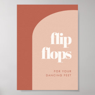 Póster Signo de la boda de Flip Flops en arco de barca de
