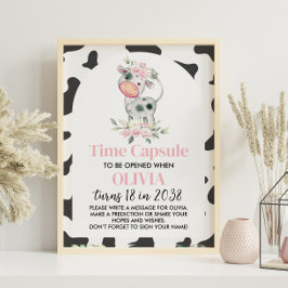 Póster Signo de la cápsula del cumpleaños de la vaca sagr