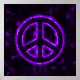 Póster Signo de la paz púrpura