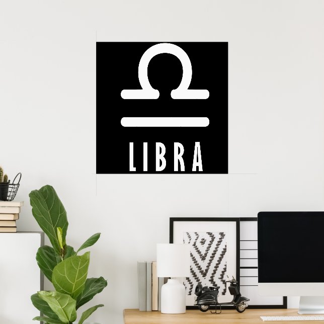 Póster Signo de Libra zodiac (Oficina en casa)