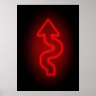 Póster Signo de neón de flecha