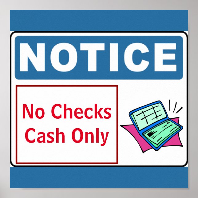 Póster Signo de notificación, sin cheques añadir texto, R (Frente)