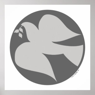 Póster Signo de paloma de paz