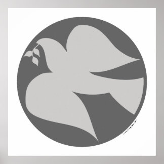 Póster Signo de paloma de paz