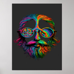 Póster Signo de paz arcoiris, hippie LGBTQ