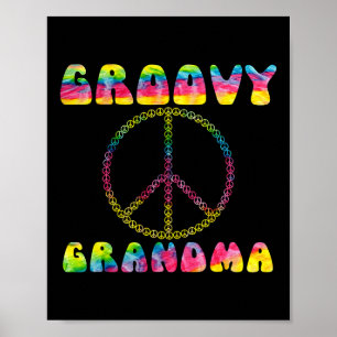 Póster Signo de paz de tinte vintage Regalo de abuela Gro
