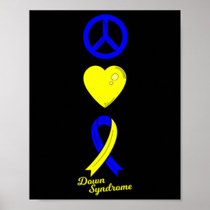 Póster Signo de paz Día Mundial del Síndrome de Down Muje