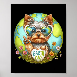 Póster Signo de paz mano Yorkshire Terrier Kids Mens Womm